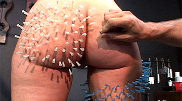 Hundreds of needles were stuck into a girl's body during a masochism session in a BDSM dungeon